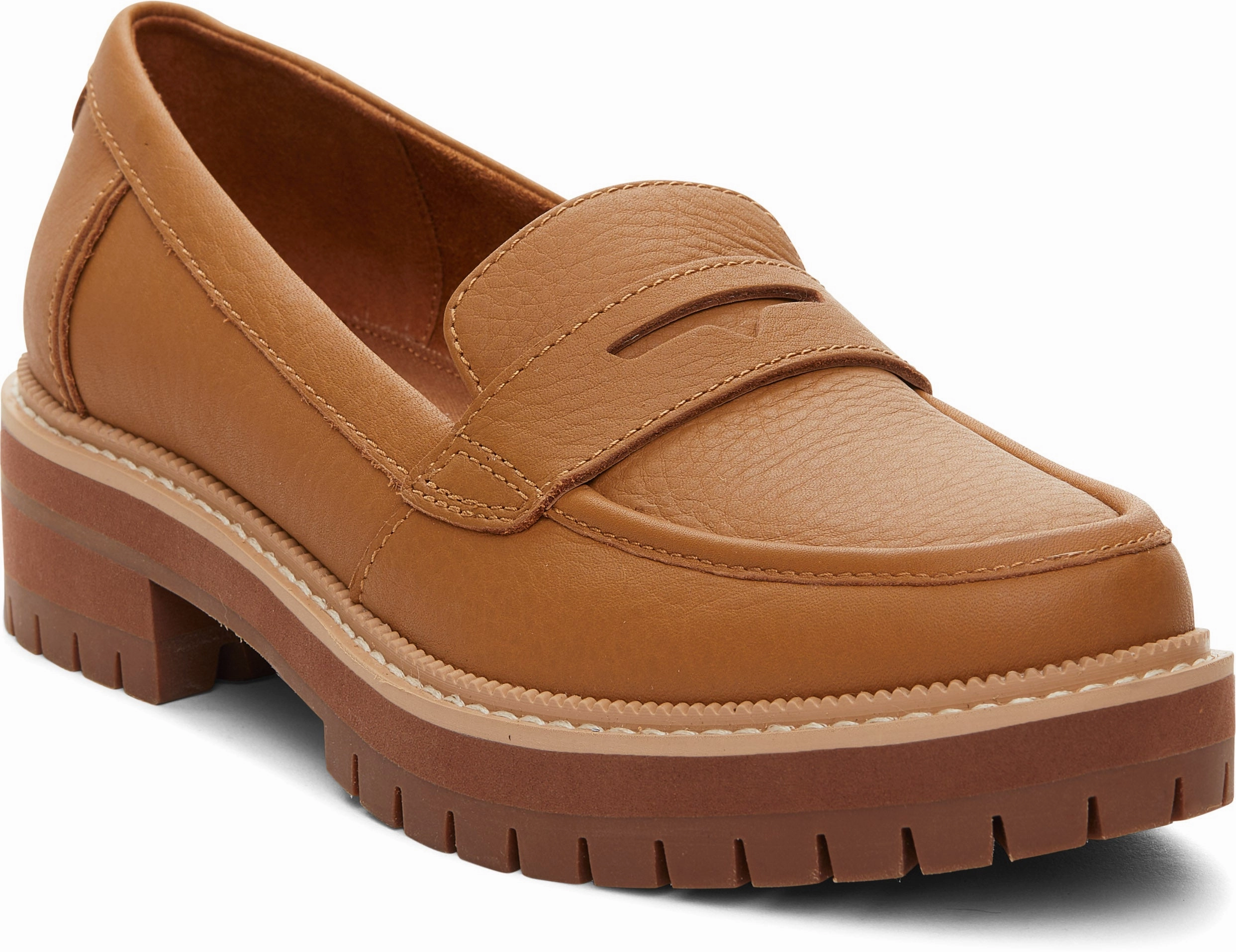 Cara Loafer - Tan Leather Step In Walk Fit Comfort