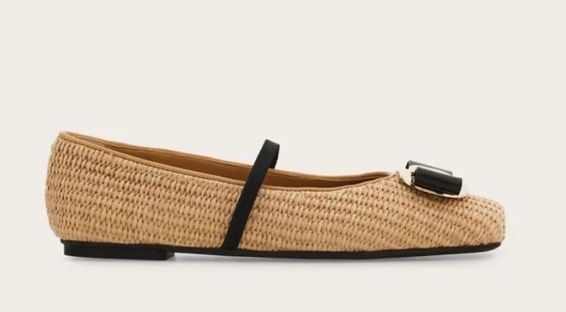 Cotton Base Mesh Cool Zina New Vara plate ballet flat