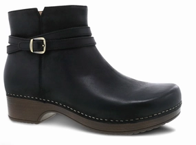 Dansko Women's Brook Black Burnished Nubuck Comfortable Fashion Choice