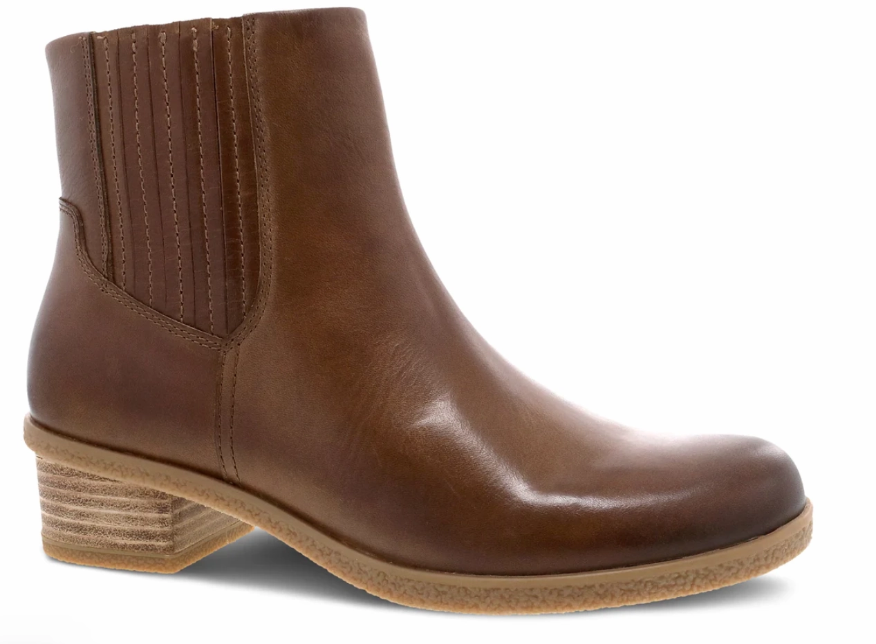 Dansko Women's Daisie Tan Waterproof Burnished Sleek Style