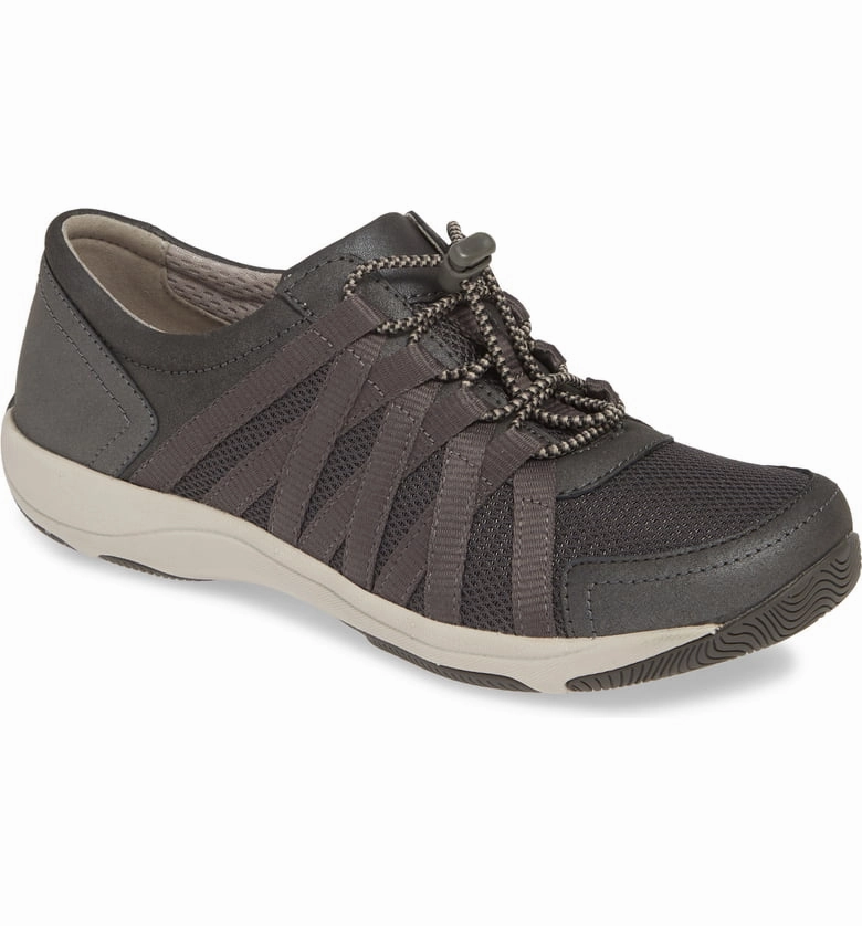 Urban Ride Non Marking Sole Dansko Women's Honor Sneakers Charcoal / Metallic Suede