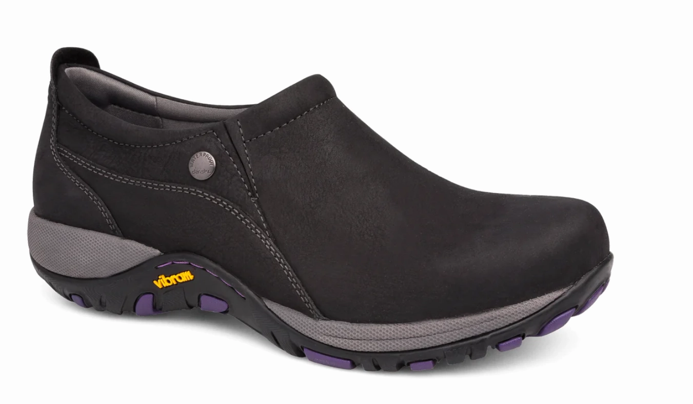 No Hassle Airflow Optimized Dansko Women's Patti Black Milled Nubuck Sneaker