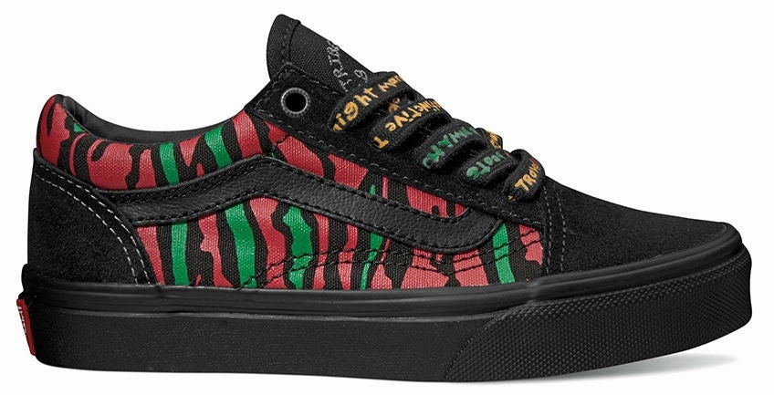 Comfortable kids' shoes Shock Absorbing Vans Kids Old Skool (ATCQ) Black