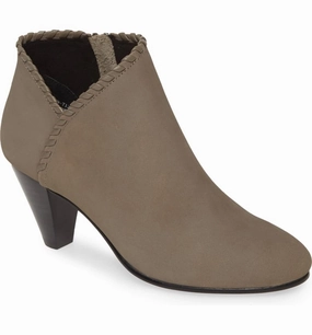 David Tate Women's Loft Bootie Gray Nubuck Silent Glam Dry Comfort