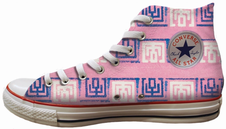 Baggins Original Hi Top Pink Stamp Cushioned Comfort Stand