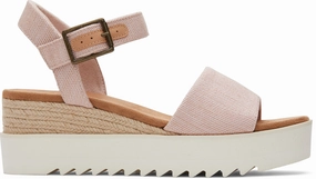 Diana Wedge Sandal - Ballet Pink Canvas Street Trend