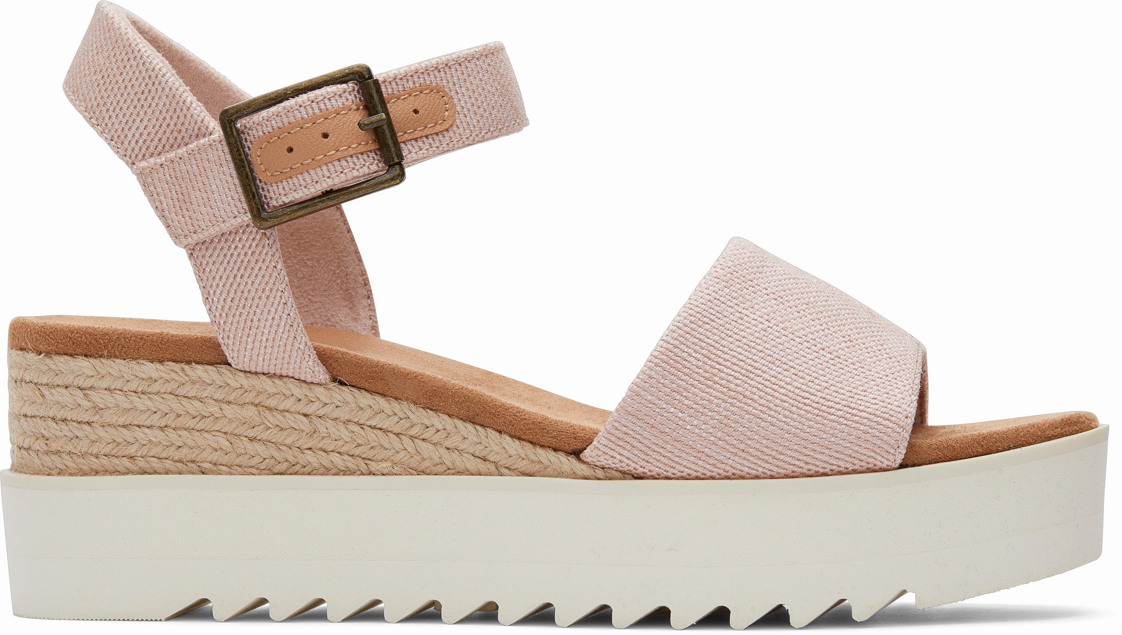Diana Wedge Sandal - Ballet Pink Canvas Street Trend