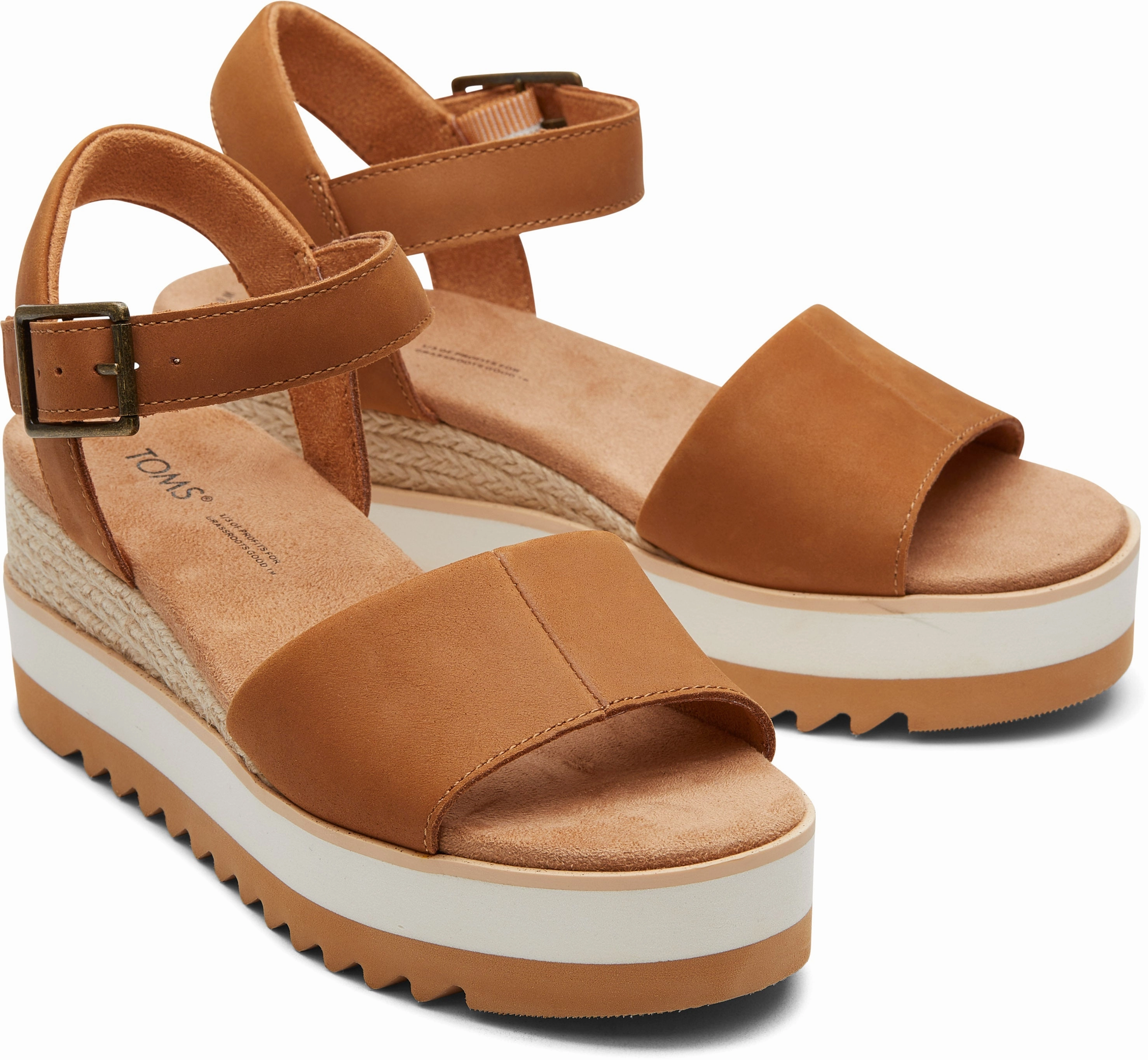 Hot Weather Diana Wedge Sandal - Tan Leather