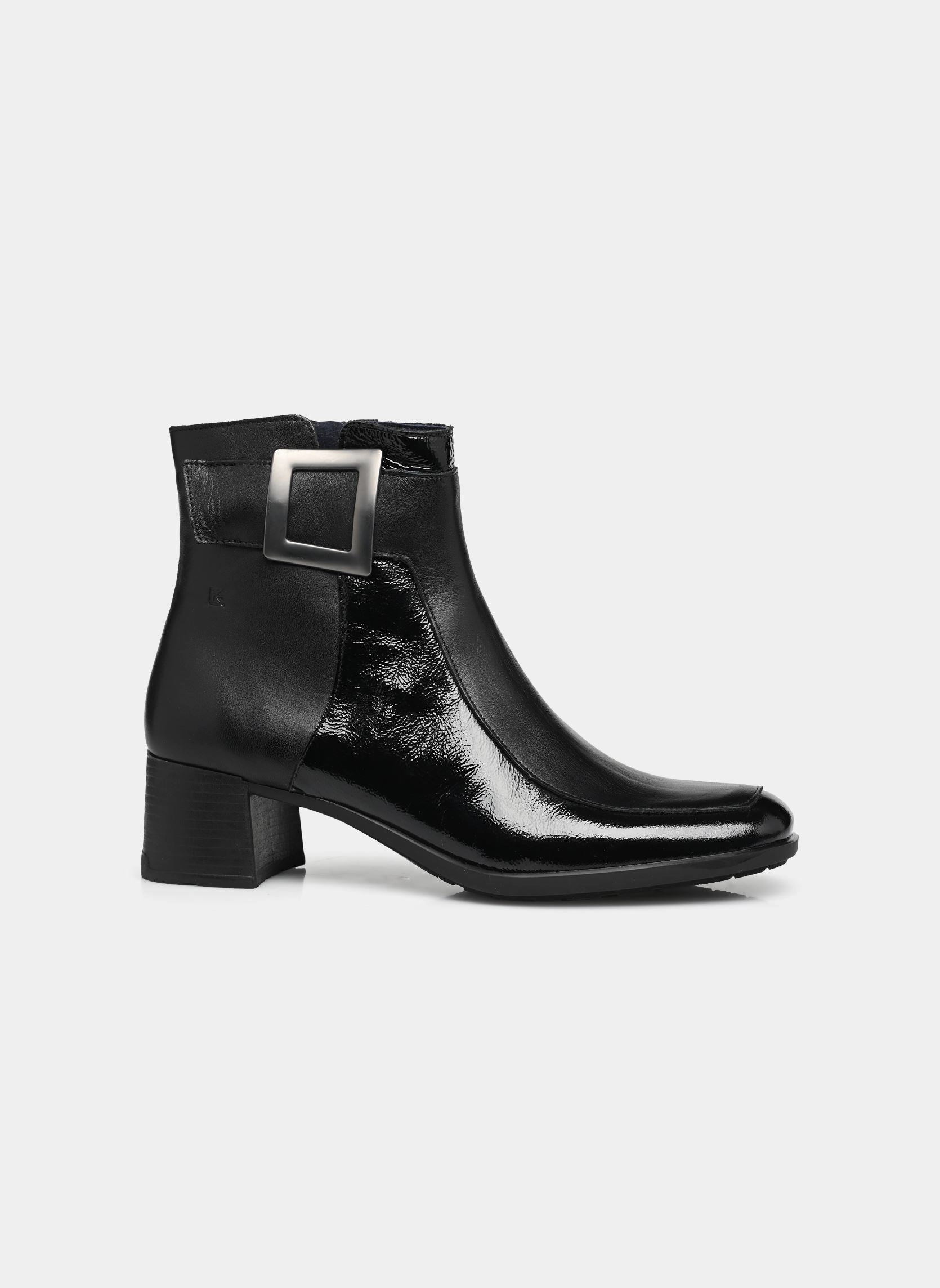 Silver Glow Stylish And Functional DORKING BY FLUCHOS IKIA WOMENS HEELED ANKLE BOOT BLACK