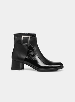 DORKING BY FLUCHOS IKIA WOMENS HEELED ANKLE BOOT BLACK light texture