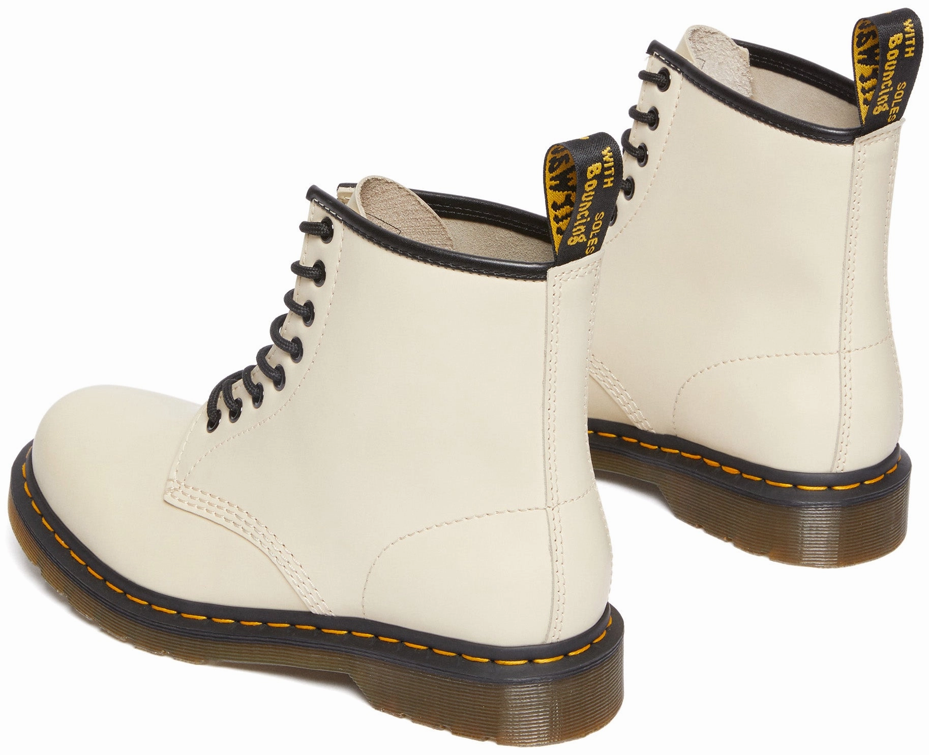 Dr. Martens 1460 Parchment Beige Smooth Fast Wear Zip Up Style