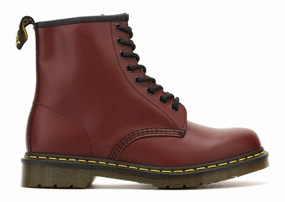 Dr. Martens 1460 Smooth Leather Hi Top Cherry Red Practical Use Thick Grip