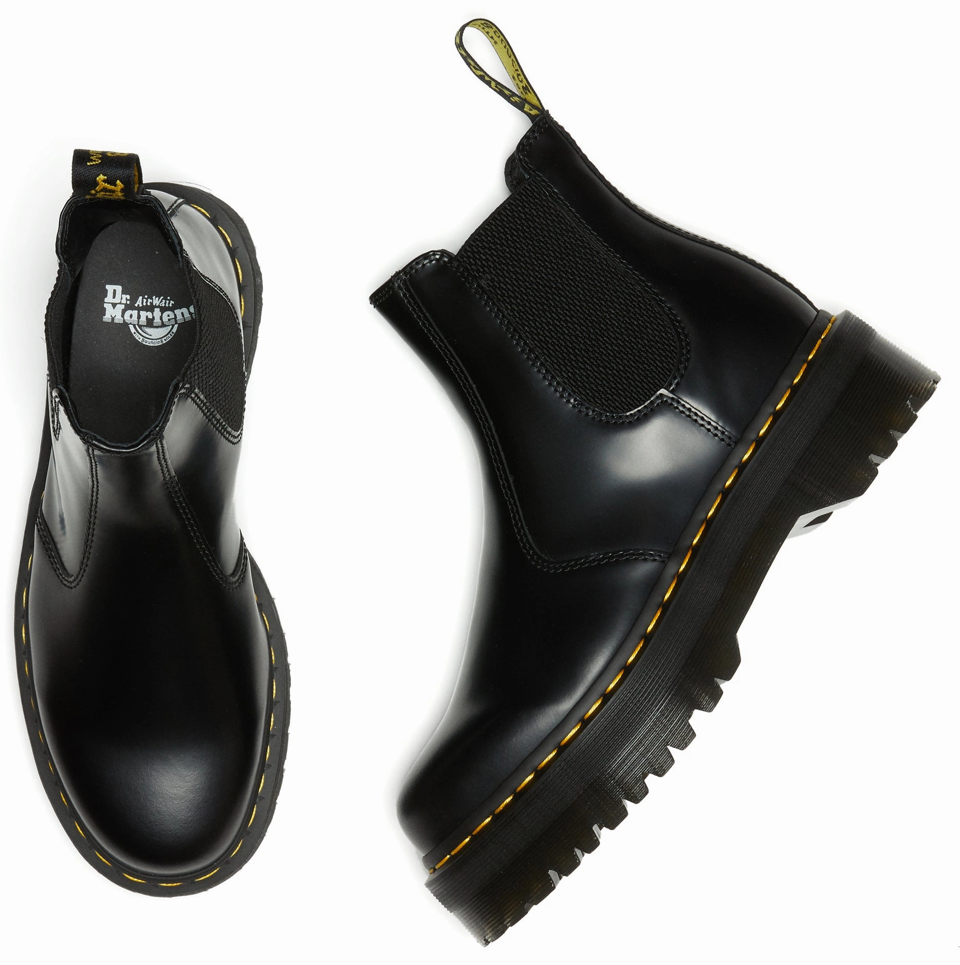 Biker Mesh Dr. Martens 2976 Quad Black Smooth