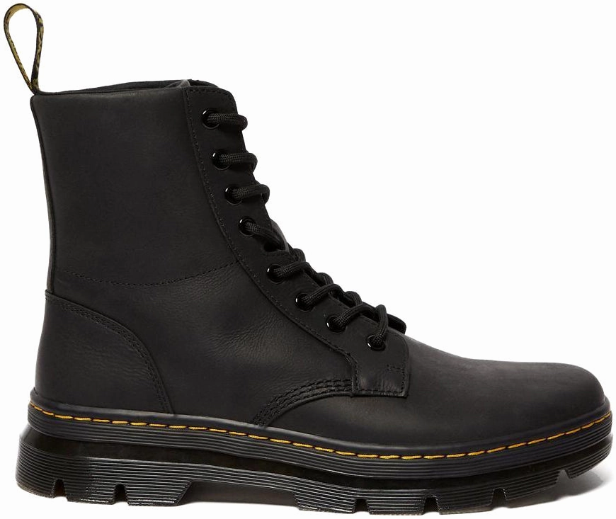 Non Slip Dr. Martens Combs Leather Wyoming Hi Top Black