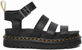 Flower Pop Dr. Martens Vegan Blaire Sandal Black
