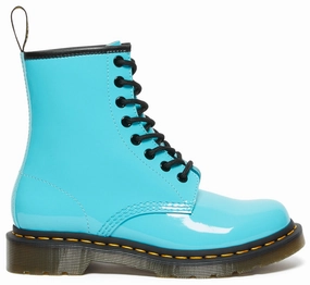 Dr. Martens Women's 1460 Turquoise Blue Patent Easy Clean