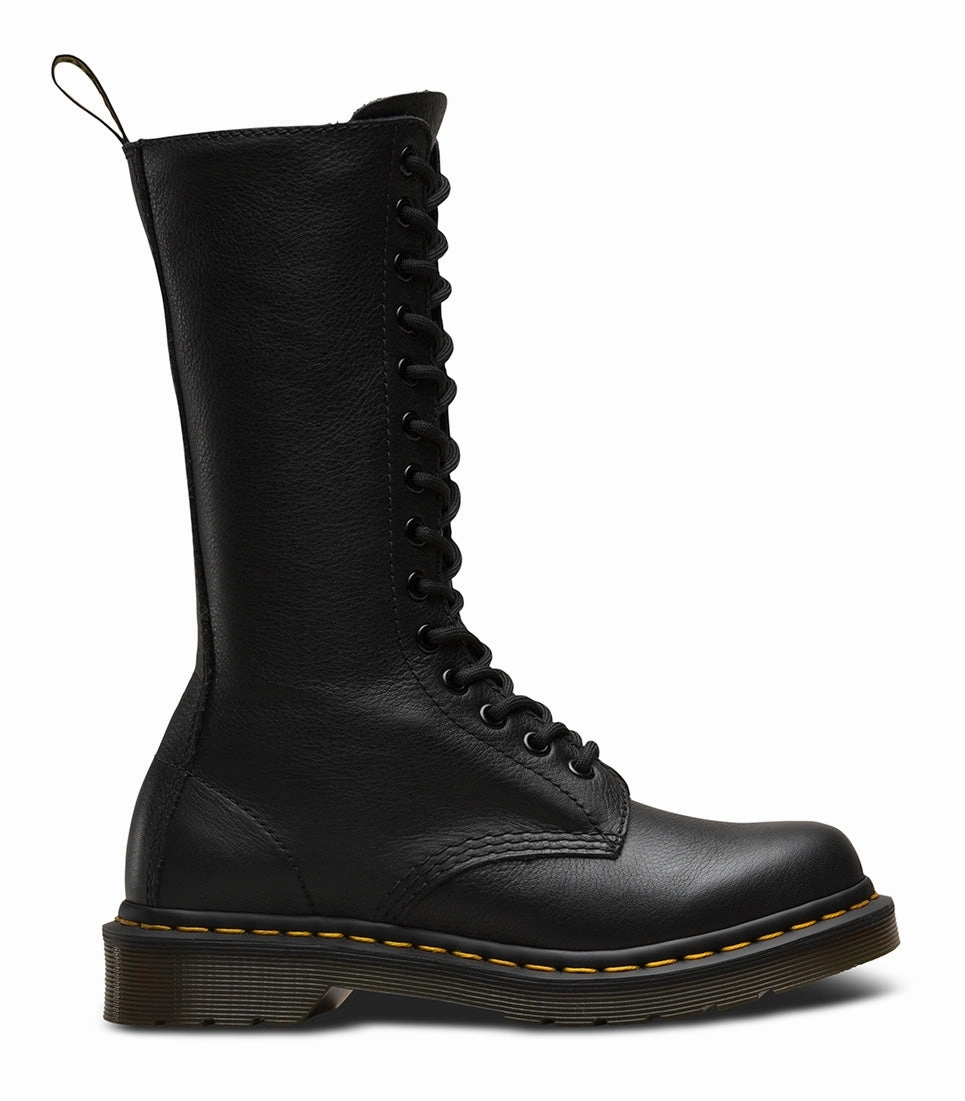 Dr. Martens Women's 1B99 Virginia Hi Top Black Clean Finish Comfy All