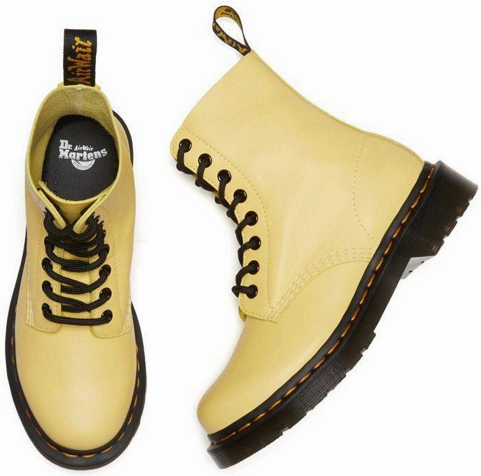 Mud Ground ErgonomicDesign Dr. Martens Womens 1460 Pascal Lemon Yellow Virginia