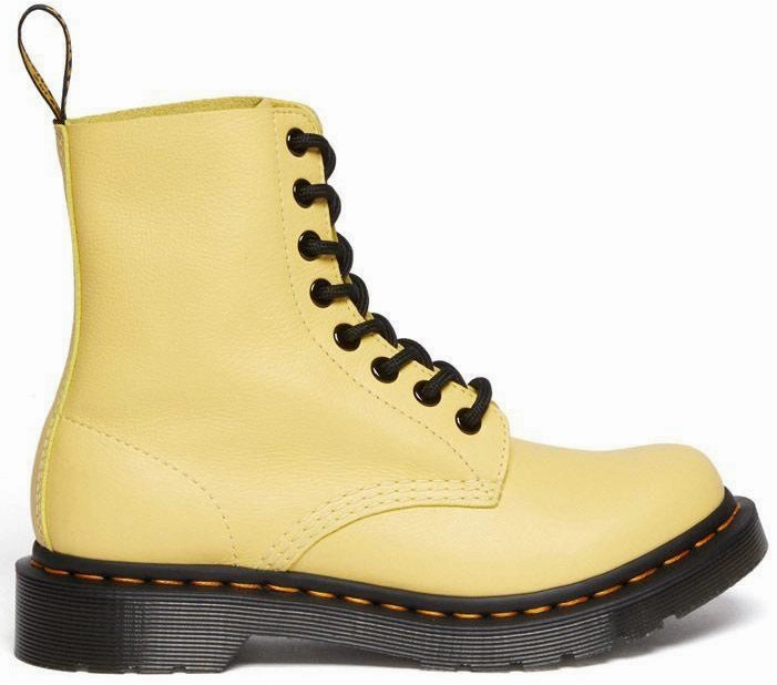 Hiking Fit Dr. Martens Womens 1460 Pascal Lemon Yellow Virginia