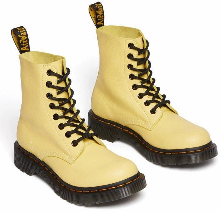 Ground Force Dr. Martens Womens 1460 Pascal Lemon Yellow Virginia