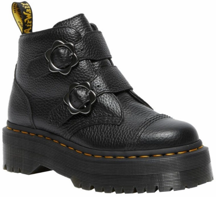 Dr Martens Womens Devon Flower Black Nappa Comfort Flex Fashion Choice