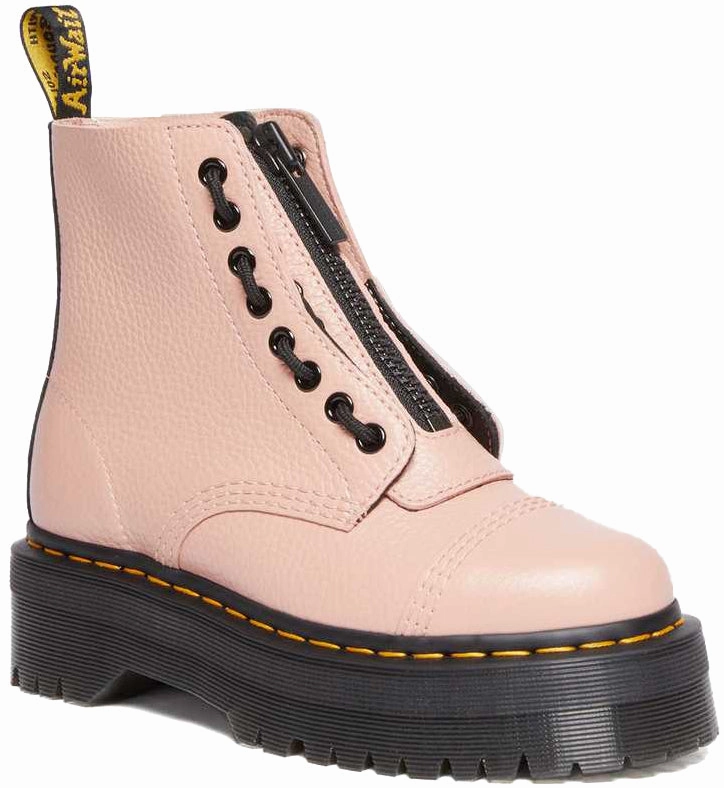 Comfort Insoles Water Repellent Dr. Martens Womens Sinclair Peach Beige Milled Nappa