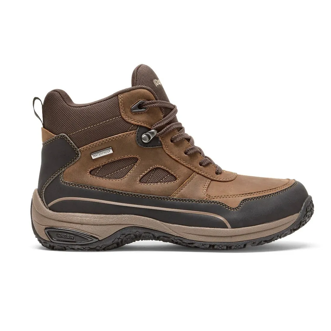 Dunham Men's Cloud Plus Mid II Boot ?C Waterproof Brown Leather Ultimate Wear