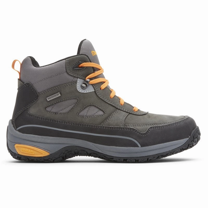 Dunham Men's Cloud Plus Mid II Boot ?C Waterproof Castlerock Nubuck Sturdy sole Comfortable backstay