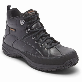 Dunham Men's Lawrence Waterproof Boot Black Wedge Sole