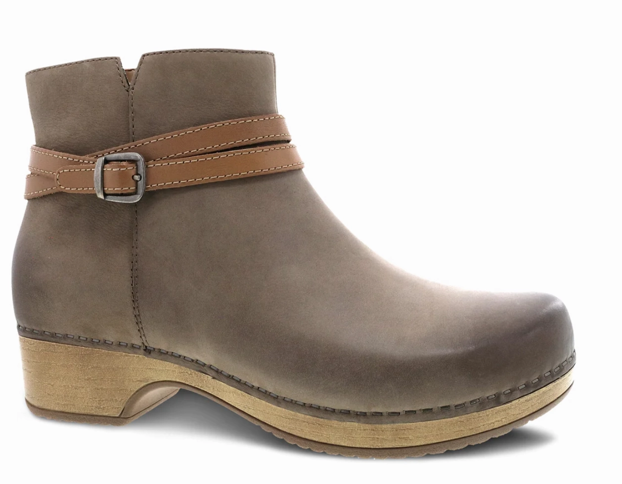 Dansko Women's Brook Taupe Burnished Nubuck Durable Build