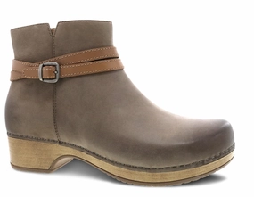 Premium Material Dansko Women's Brook Taupe Burnished Nubuck