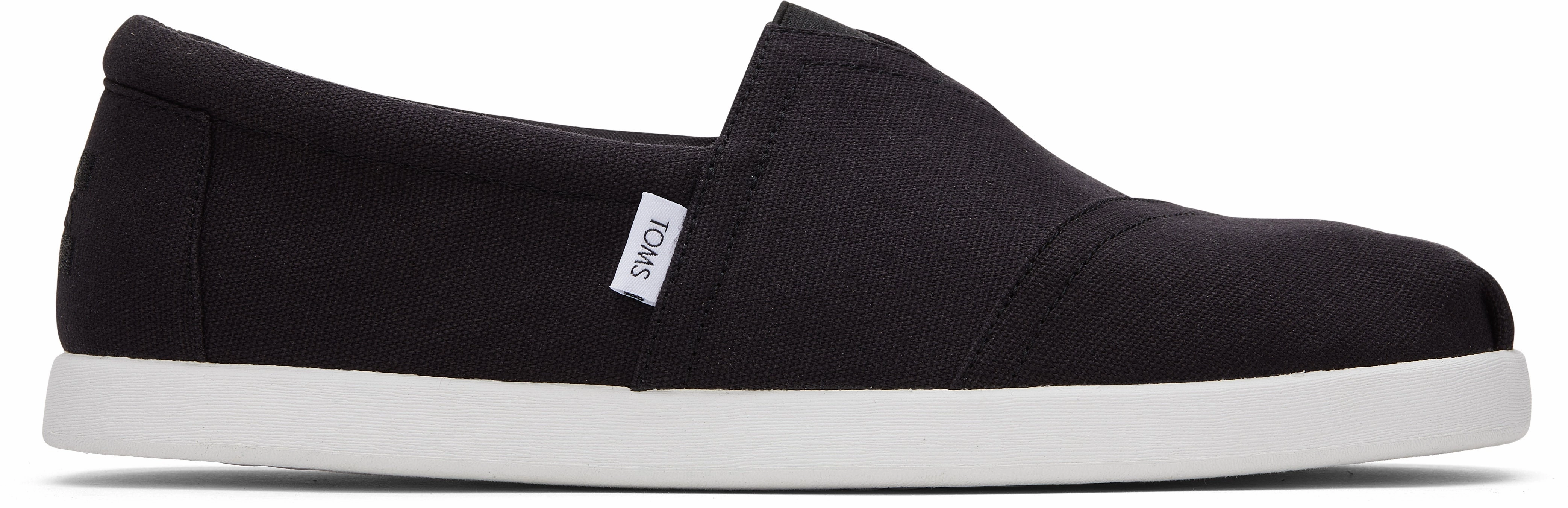 Alpargata FWD - Black Recycled Cotton Canvas Comfortable Walk Ventilated Slip On