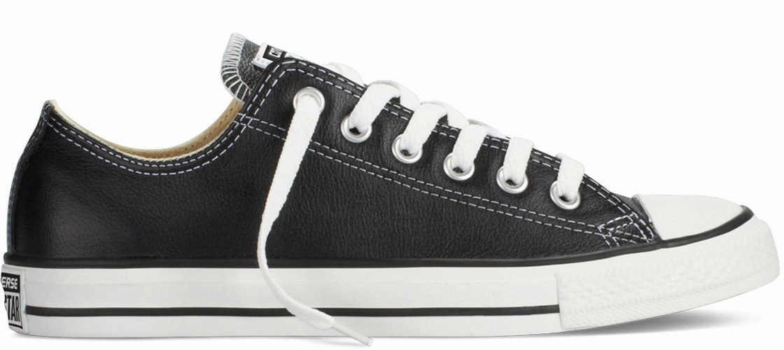 Converse Chuck Taylor All Star Low Top Leather Black Fur Trim Snow Grip