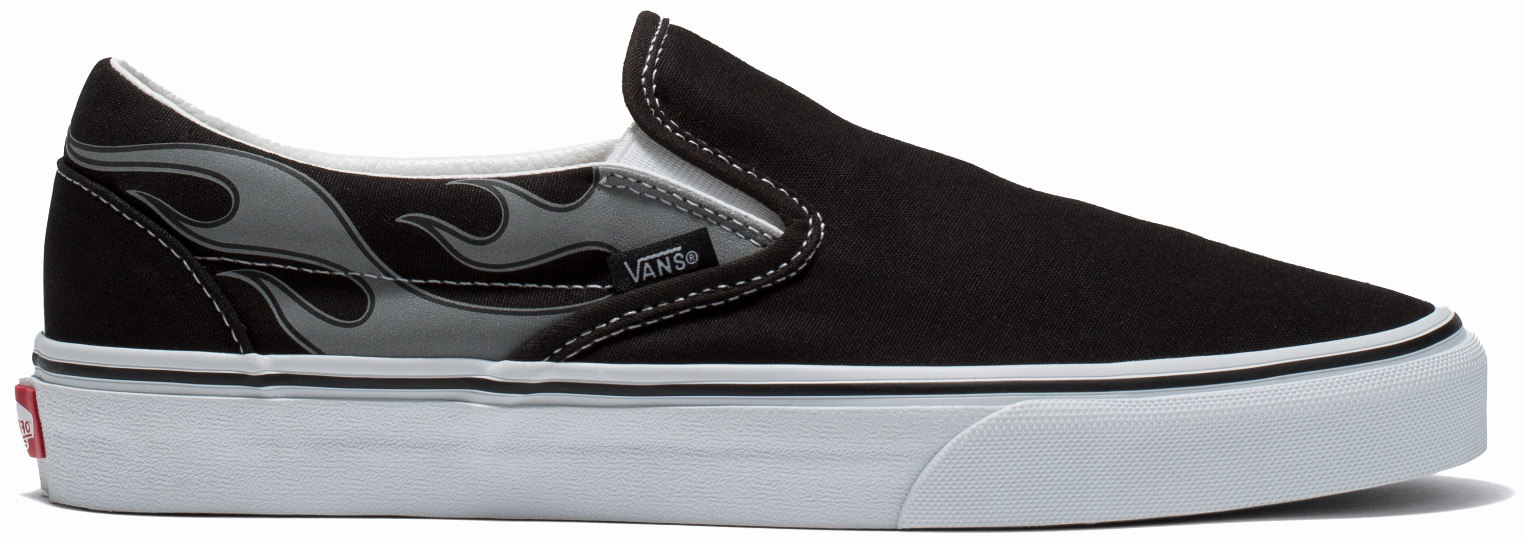 Gym Comfort Curve Vans Classic Slip-On Reflective Flame Black