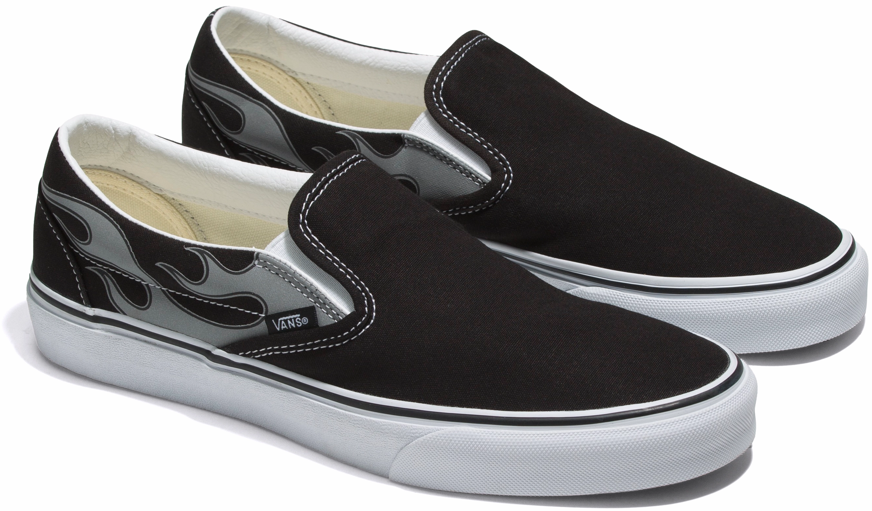 Vans Classic Slip-On Reflective Flame Black Hot Day