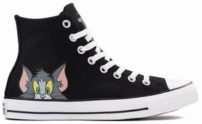 Converse Chuck Taylor All Star Hi Top Tom and Jerry Black/Multi/White Step Free Climb Strong