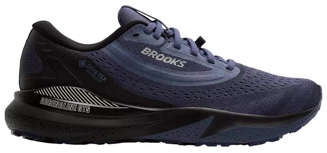 Versatile Trend Recycled Material Options Brooks Men's Adrenaline GTS 24 Gore-Tex Black/Night shadow/Coconut