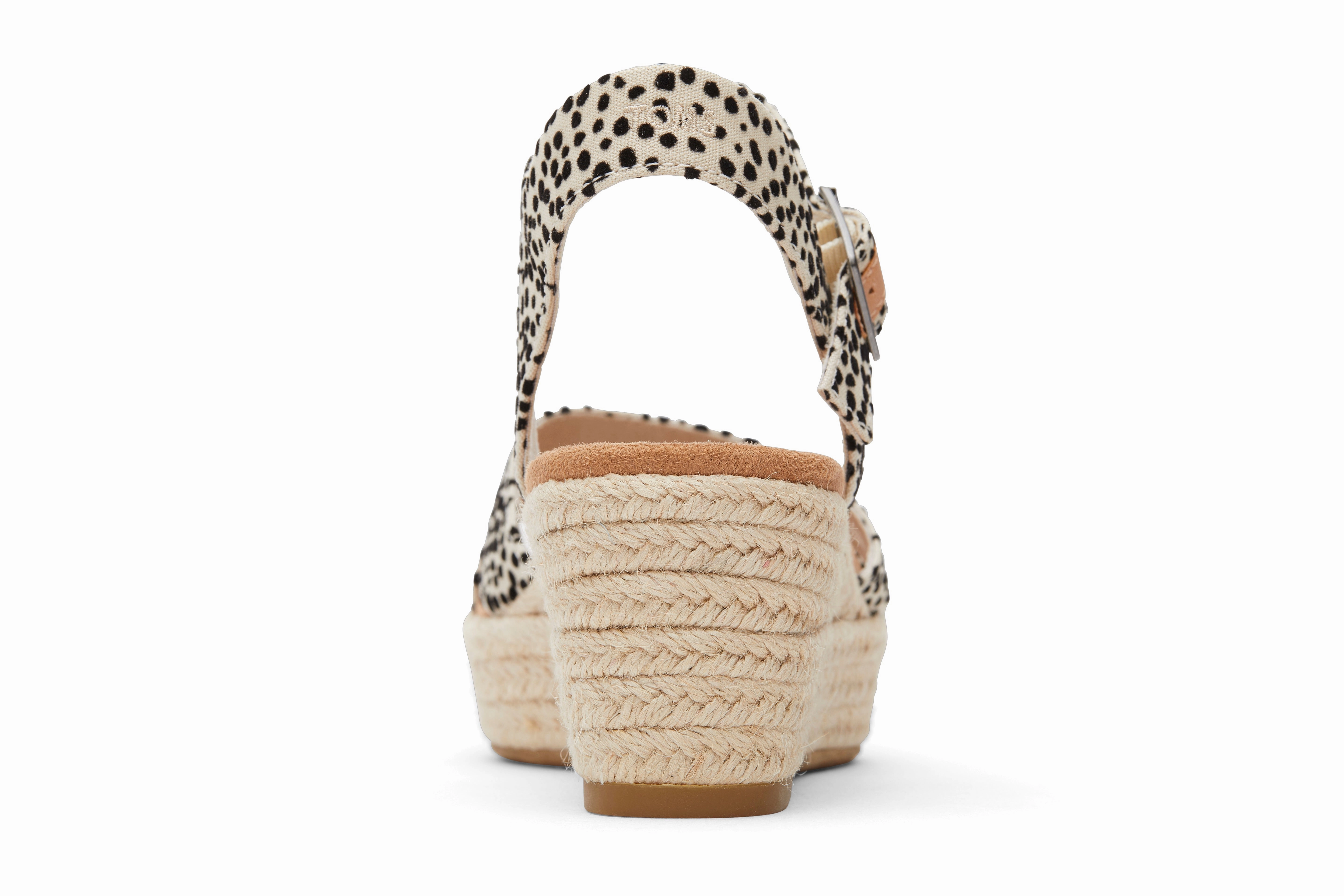 Audrey Espadrille Sandal - Fog Flocked Mini Cheetah Soft Neutral Wind Block