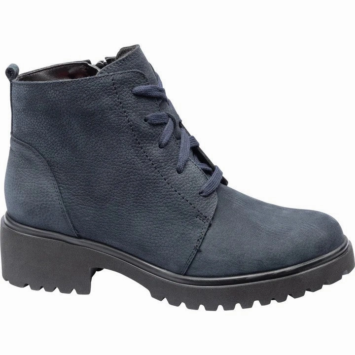 Waldlaufer Women's H-Luise Navy Nubuck Cozy Lined