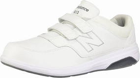 New Balance Men's 813 v1 Hook and Loop Walking Shoe White Dual Layer Collapsible Heel