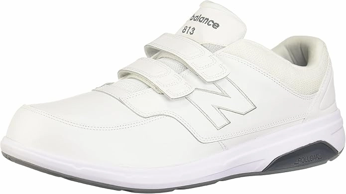 Shock Vibe Daily Casual New Balance Men's 813 v1 Hook and Loop Walking Shoe White