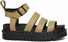 Easy Flow Active Mode Dr. Martens Womens Blaire Sandal Pale Olive Pisa