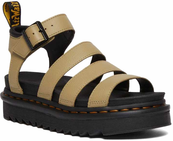 Flexible Fit Shoes Dr. Martens Womens Blaire Sandal Pale Olive Pisa