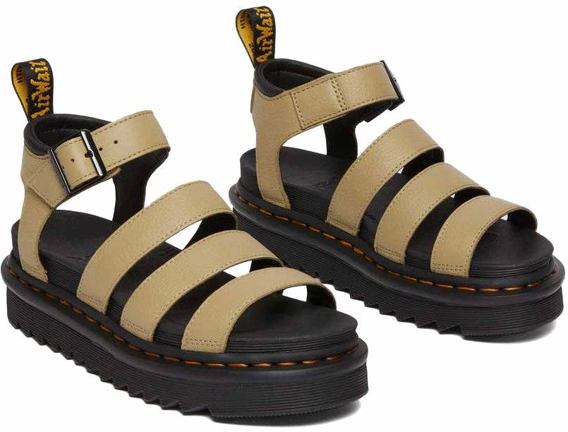 Dr. Martens Womens Blaire Sandal Pale Olive Pisa clean design Stylish Beach Footwear