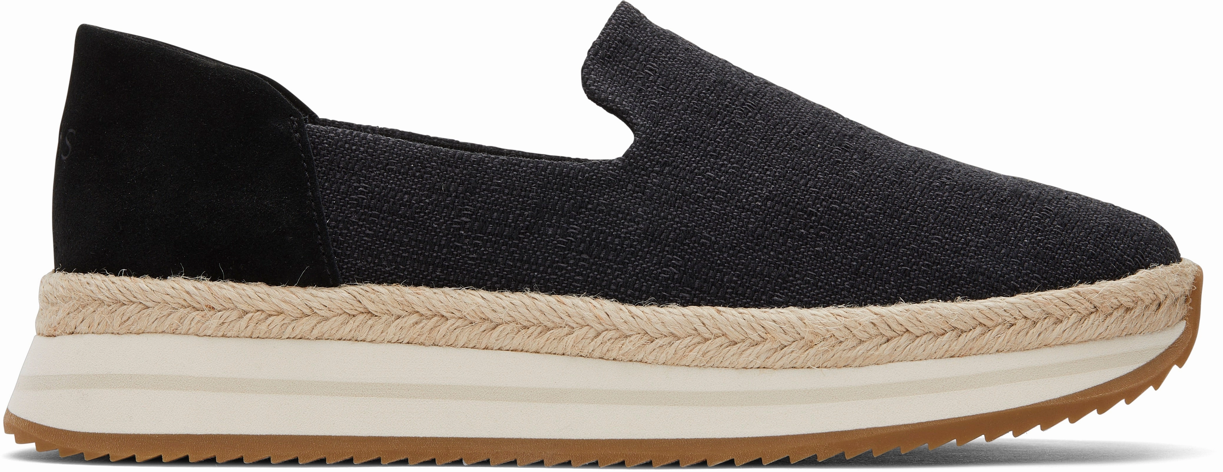 Jocelyn Espadrille Sneaker - Black Slub/Suede Airy Slip