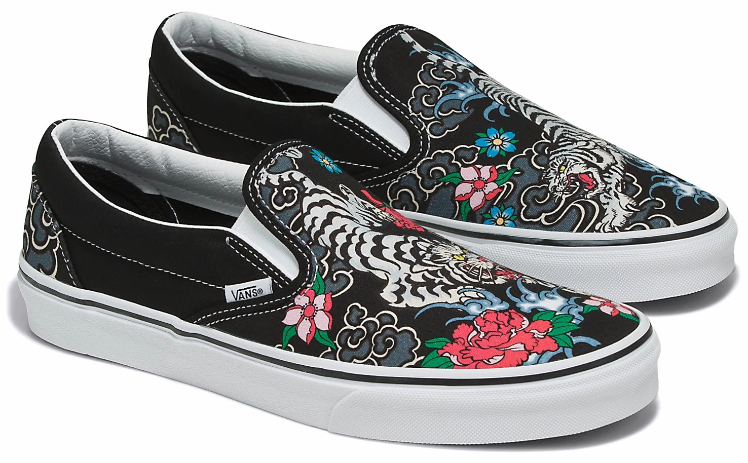 Vans Classic Slip-On Tiger Floral Multi Elastic laces Nature Walk