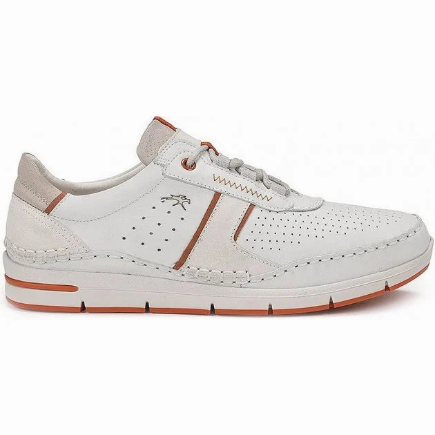 Reinforced Eyelet Construction Fluchos Men's YANNIC F1442 Sneakers White