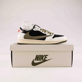 Jordan 1 Retro Low OG SP Travis Scott Olive (Women's) - Used -3382 Bold Neon