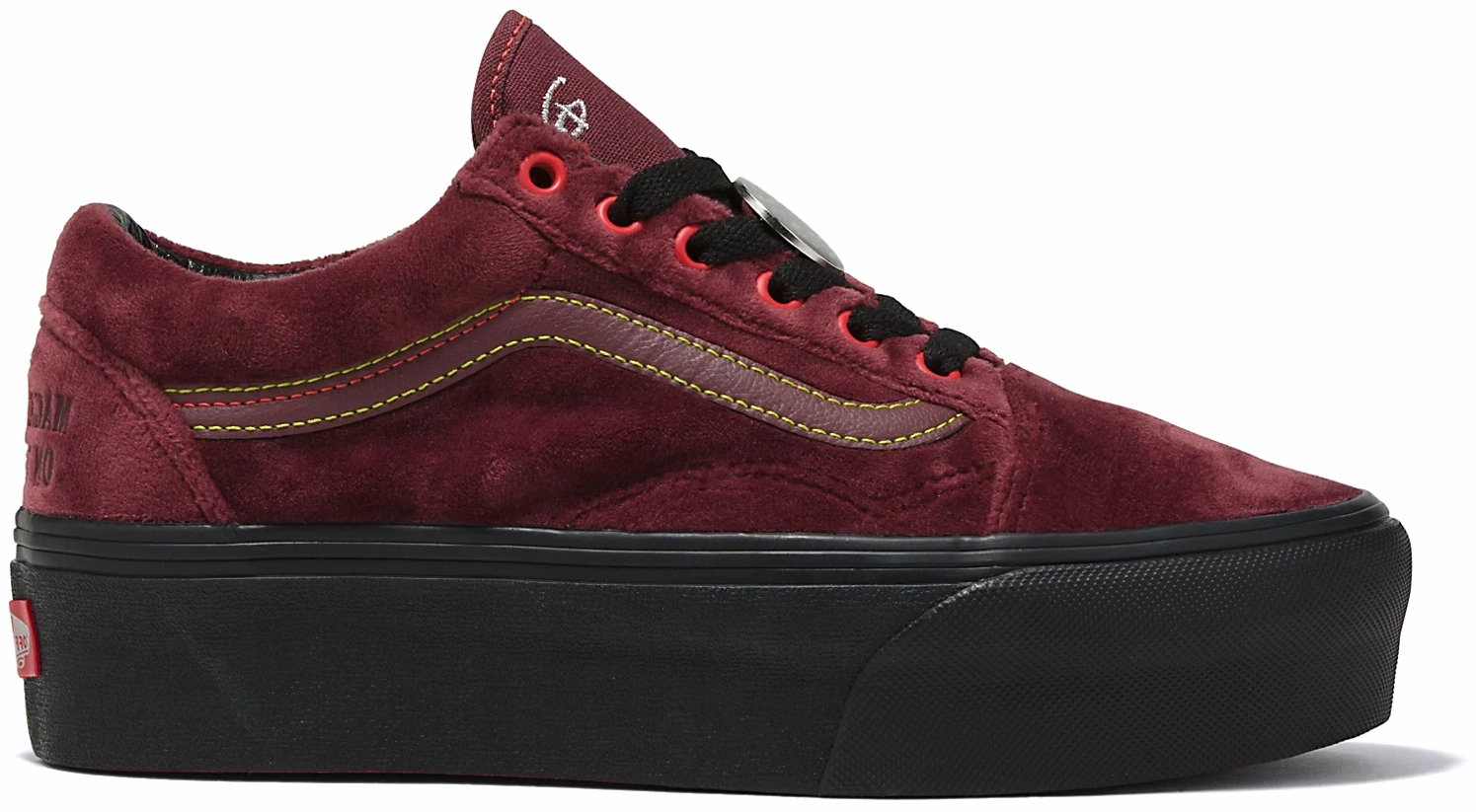Peace Mood Vans Old Skool Stackform Disney 100 Poison Apple Mahogany