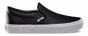 Vans Classic Slip-On (Perf Leather) Black Scandi Clean Dive Gear